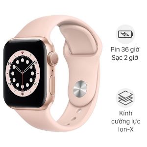 Apple Watch S6 40mm viền nhôm dây cao su hồng