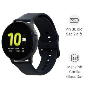 Samsung Galaxy Watch Active 2 40mm viền nhôm dây silicone đen